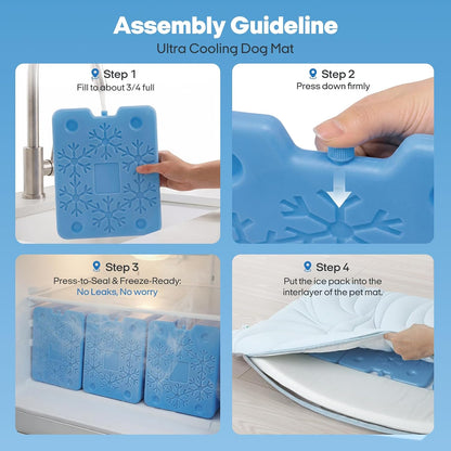 Ultimate Dog Cooling Mat 5.0 with Built-In Ice Pack – Stay Cool for Hours!